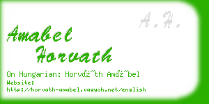 amabel horvath business card